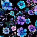 Fantasia by QT Fabrics - Floral Toss Black 30964-J