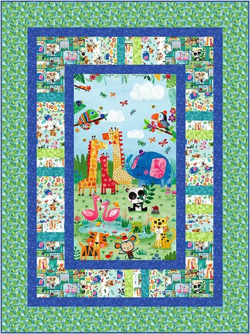 Fences - Zoo Crew Quilt KIT - 53.5" x 71.5" - includes binding