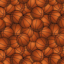 Fitness Fanatic - Packed Basketball - Timeless Treasures GAIL-CD3019 Orange