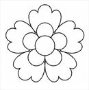Five Petaled Flower Stencil 3" by Quilting Creations - LBT3