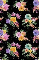 Floral Party - Wilmington Prints - 3051-40763-987 - Black Floral