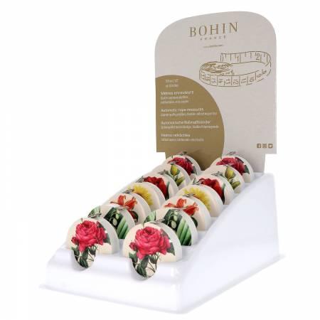 Flower Designs Tape Measure with Snap by Bohin - 60"/150cm - 22305