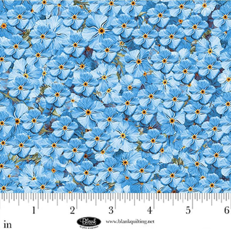 Forget Me Not - Blank Quilting - Blue Floral 4281-75