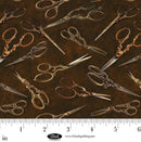 Forget Me Not - Blank Quilting - Brown Scissors 4279-39