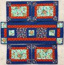 Four O'Clock - Julia - SAMPLE - FINISHED - Quilted & Bound - 4 Placemats/Runner