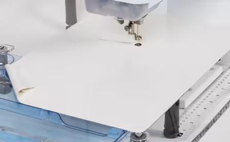 Free Motion Glider - White - Teflon Pad - cling back - precut hole -12" X 18"