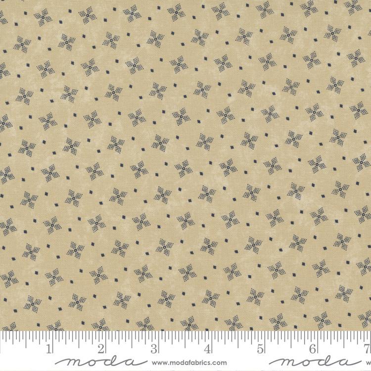 Freedom Road by Moda - Pinwheel Reproduction Tan Blue 9694-22