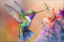 Fun Size - 24" x 16" PANEL - Focus on Fabric - Scattered Hummingbird BHB-001