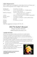 Garden Iris Wall Quilt PATTERN by Quilter's Bouquet (26" x 26")