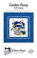 Garden Pansy Wall Quilt PATTERN by Quilter's Bouquet (25.5" x 25.5")