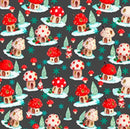 Gnome For The Holidays - QT - Mushroom Houses Toss Slate - 31063 K