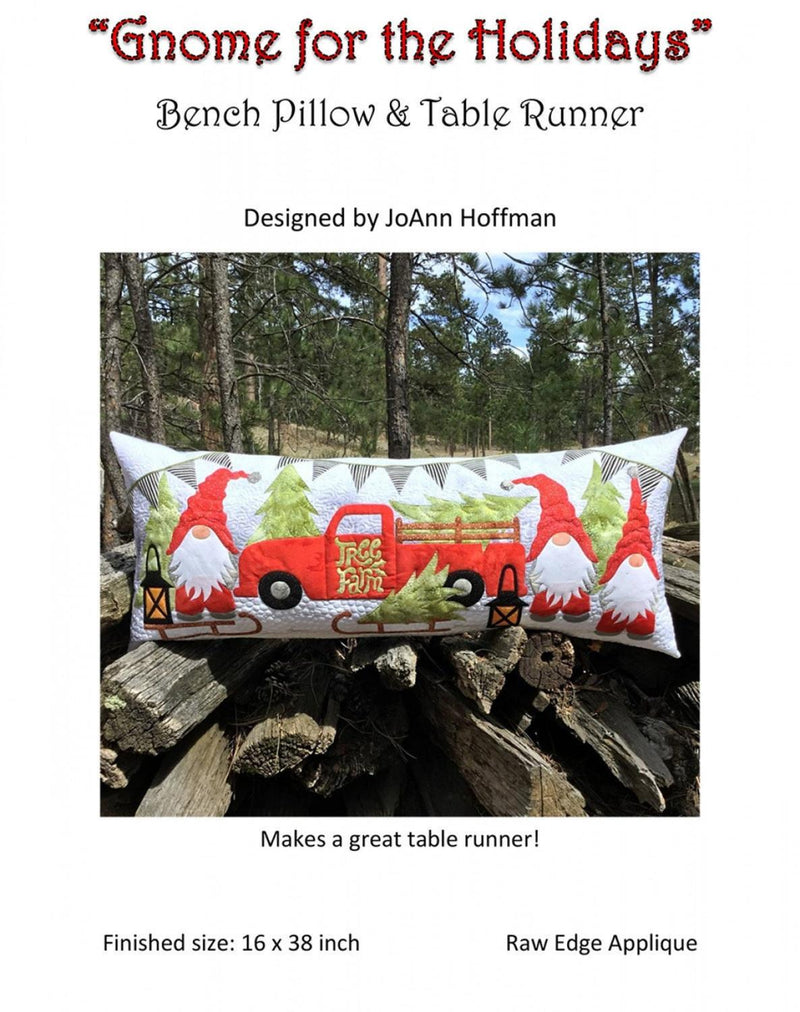 Gnome For The Holidays Pattern - Bench Pillow or Table Runner