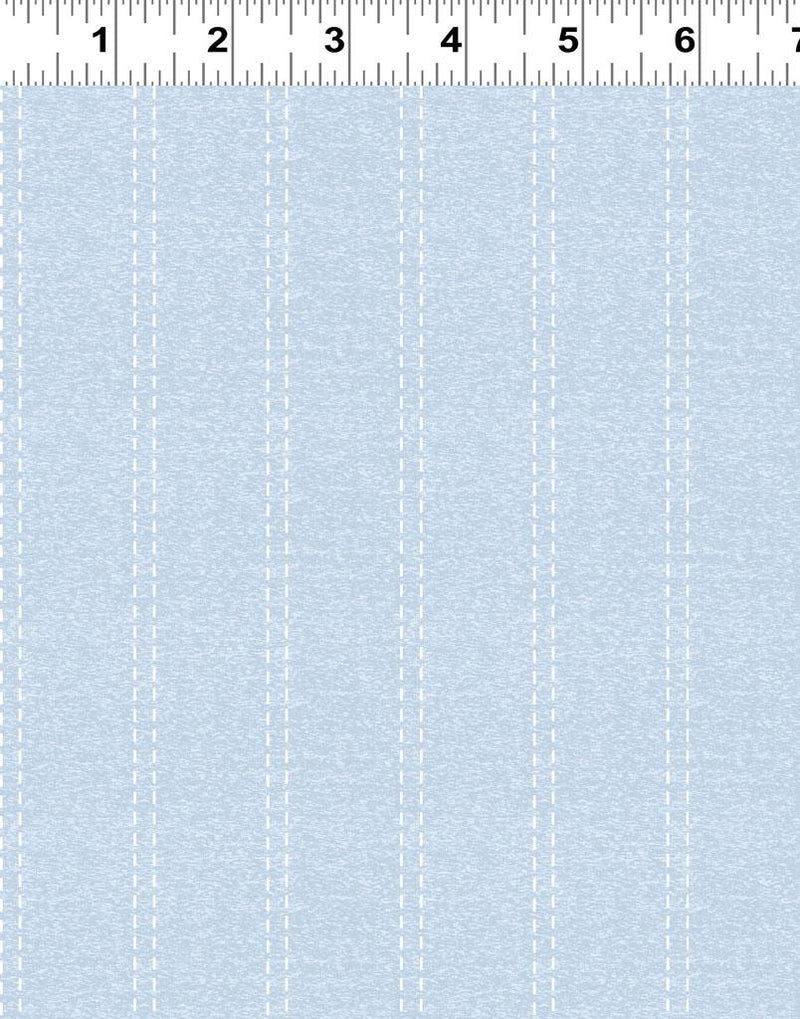 Guess How Much I Love You by Clothworks - Stripe Light Denim Y4250-87