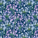 Gypsy Flutter - Blank Quilting - Sm Flowers 3050-77 Dk Blue