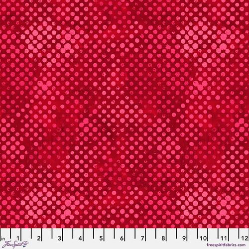 Happy Blooms by Sue Penn for FreeSpirit - Spotty PWSP050.CRIMSON