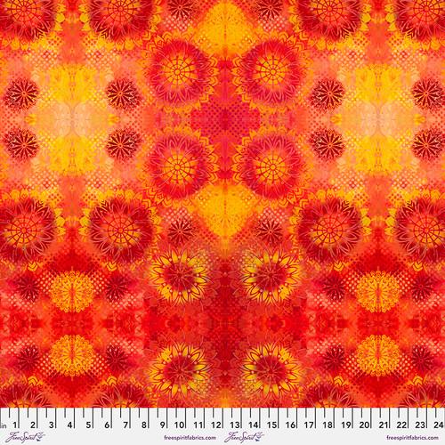 Happy Blooms by Sue Penn for FreeSpirit - Sunburst PWSP051.FLAME