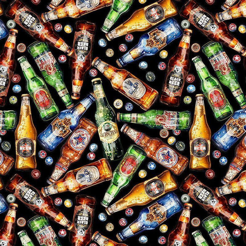 Happy Hour - Tossed Beers - Timeless Treasures - BEER-CD3922 Black