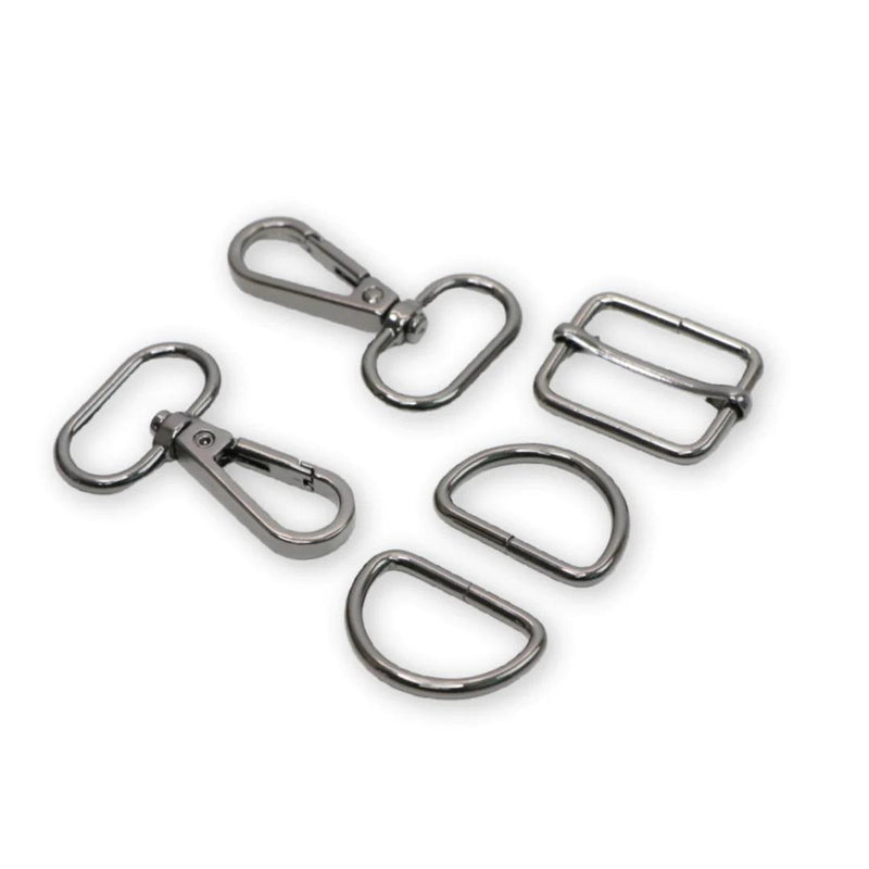 Hardware Kit - Strap Kit 1" Gunmetal - Emmaline Bags - EBKIT-510-GM