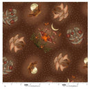 Harvest Haunt - Blank Quilting - Moths & Mushrooms - Brown 4812-39