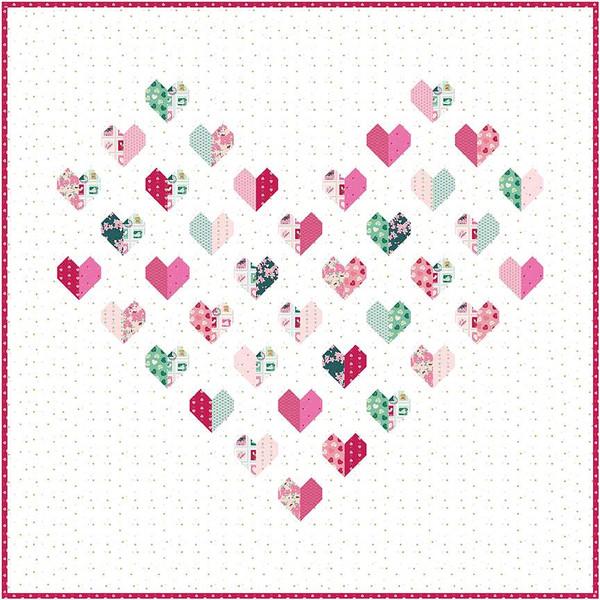Heart of Hearts Quilt TOP - 53" x 53" (includes binding)