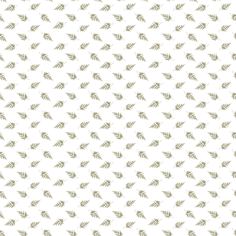 Heavenly Hedgerow by Figo - Ferns on White 90588-10