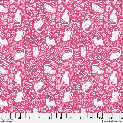 Here Kitty Kitty by FreeSpirit - Kitty Pink PWCD054-XPINK