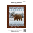 Highland Cow & Sparrows PATTERN by Castilleja Cotton - 54" x 66" CJC 6039-1