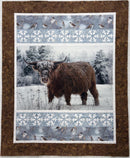 Highland Cow & Sparrows SAMPLE - PIECED TOP 54" x 66" incl binding