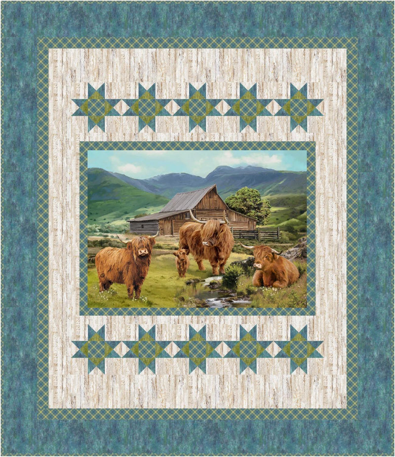 Highland Stars - QUILT KIT  - 64" x 76" includes binding