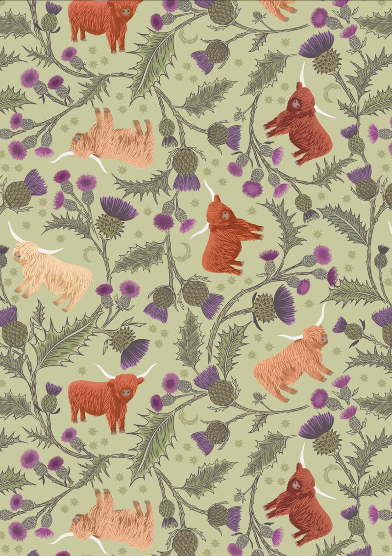 Highlands - Lewis & Irene - Cow & Thistle - Soft Apple A873B