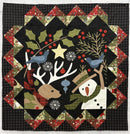 Holly Jolly FLANNEL Wall Hanging & Table Runner - SAMPLE - PIECED TOP - 37" x 37" & 14" x 52"  NO bi