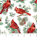 Home for Christmas - Northcott - Cardinals White - DP28925-10