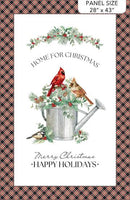 Home for Christmas - PANEL - Northcott 28"x43" - White DP28920-10