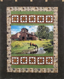 Horse Barn Quilt - SAMPLE - Pieced Top 60" x 72"  NO binding