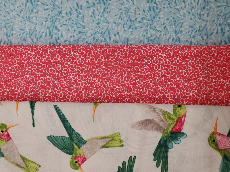 Hummingbirds/White 3M Bundle (3 x 1m cuts)