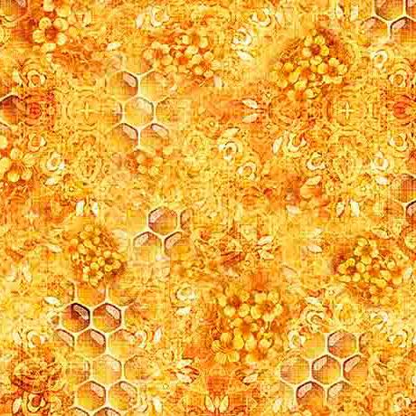 Hunny Bunny - QT Fabrics - Honeycomb Blender 30983-S Butter