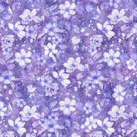 Hunny Bunny - QT Fabrics - Tonal Floral 30981-V Purple