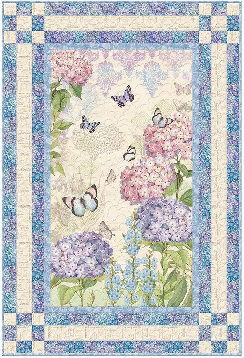 Hydrangea Mist QUILT FINISHED - 37.5" x 56"