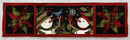 Holly Jolly FLANNEL Wall Hanging & Table Runner - SAMPLE - PIECED TOP - 37" x 37" & 14" x 52"  NO bi