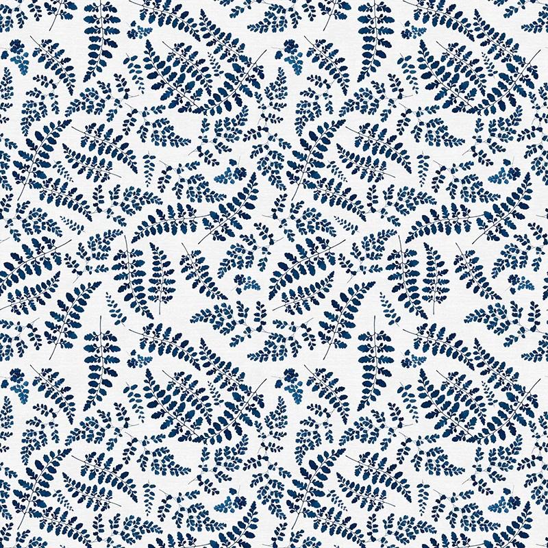 Indigo Ferns by Living Pattern -  by Paintbrush Studio Rabbit's Foot 120-3102