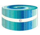 I've Got Hue, Babe - Turquoise Waves - Blank Quilting - Jelly Roll - 2.5" x 40pc HFB1DRHG.TURQWAVES