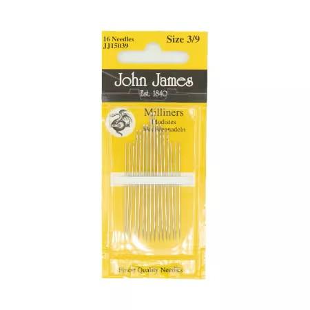 JJ Milliners Needles - Size 3/9 - 16 pack - JJ15039