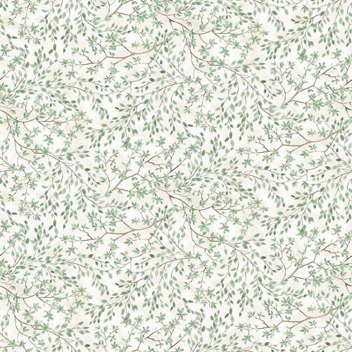 Jaded Forest - Blank Quilting - 3191-41 Ivory Small Foliage