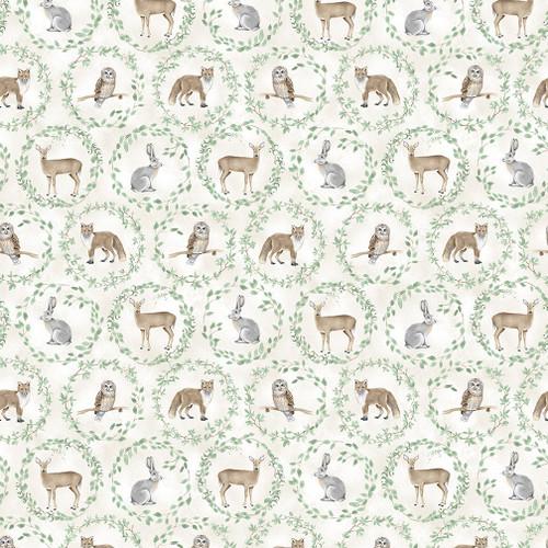 Jaded Forest - Blank Quilting - Medallions 3194-41 Ivory