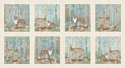 Jaded Forest - Blank Quilting - Panel 24" - 3200-41 Ivory