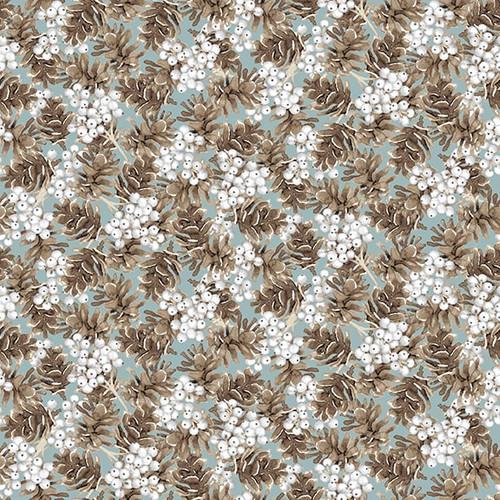 Jaded Forest - Blank Quilting - Pinecones 3195-11 Blue