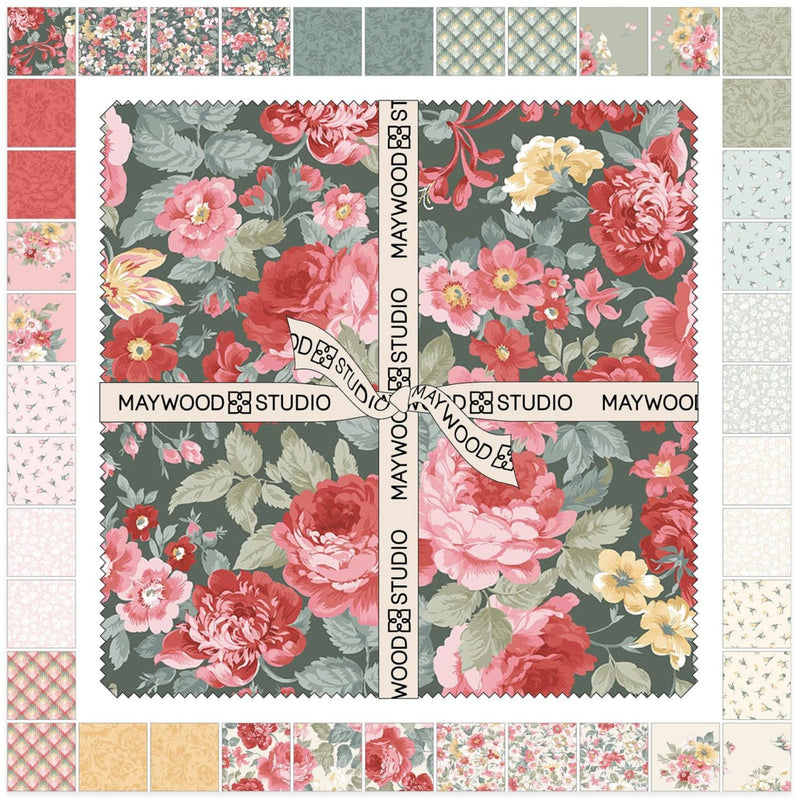 La Fleur Flannel Layer Cake - Maywood Studio - 10"x10" 42 pc - SQ-MASLAFF