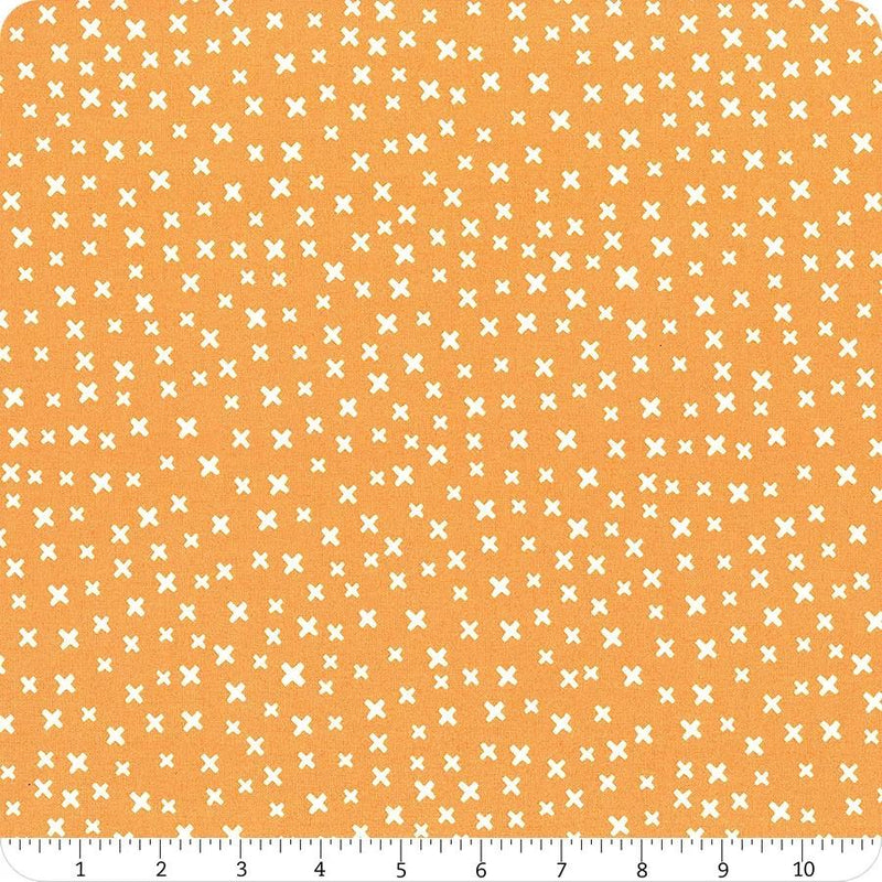 Late October by Sweetwater for Moda - Vanilla X's on Orange 55591-22