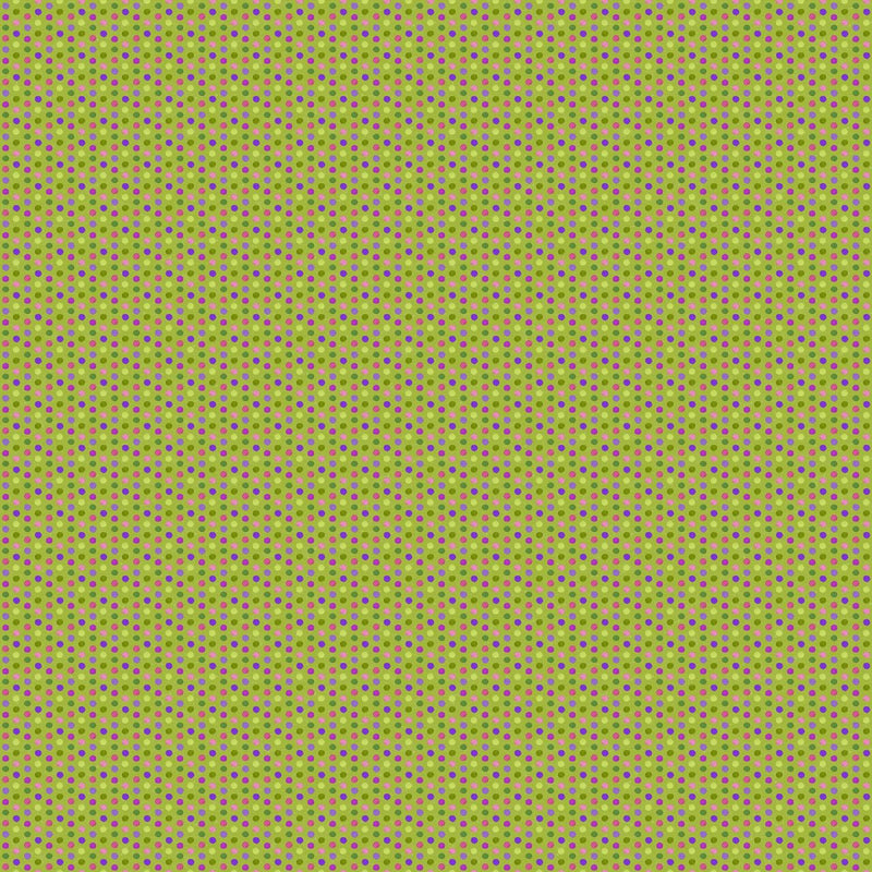 Life Happens by Northcott - Multi Dots on Green 24567-74