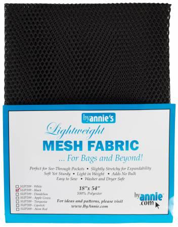 Lightweight Mesh Fabric - for Bags etc - by Annie - Black